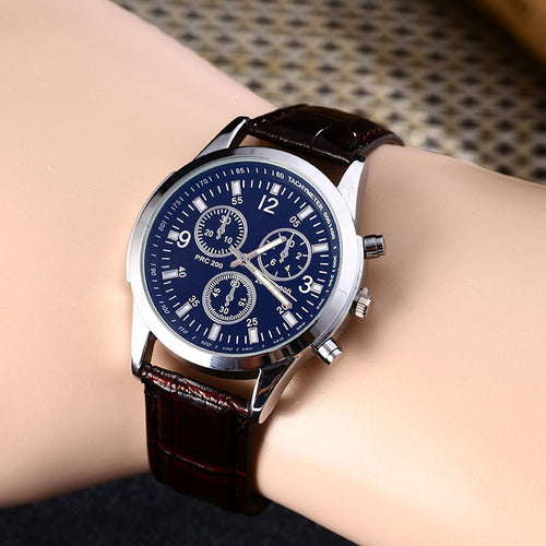 Bestseller Fashion Watch Men Wholesale Export Mens Watch Quartz Watch Wear Jewelry Fashionable Blue Light Glass Belt Men Watch
