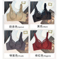 3317轻薄缎面蕾丝大胸显小水晶杯内衣聚拢收副乳软钢圈文胸套装