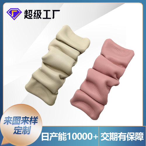 Custom Head Jewelry Hair Clip Overseas Bobby Pin New Artsy Retro Trendy Women Solid Pleated pu Hair Clip