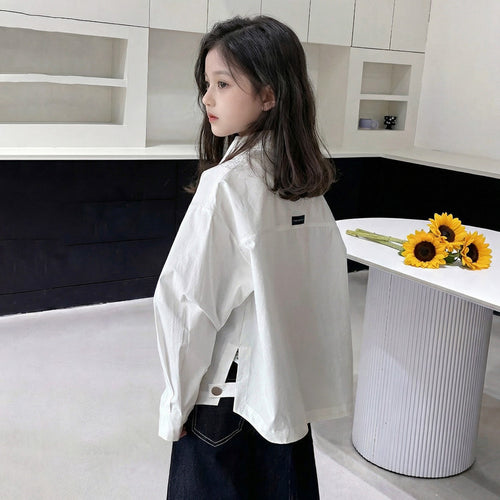 Big Kids' Asymmetric Hem Long Sleeve Shirt