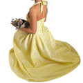 Retro Embossed Floral Pattern V-Neck Sleeveless Swing Dress