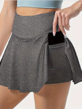 Sporty Casual Pleated Skirt + Short Skirt