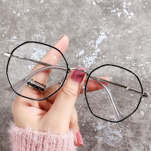 Prescription Glasses Octagon Men Frame Polygon Student Blue-Light Glasses Women Factory Wholesale Frame Fashionable Commute