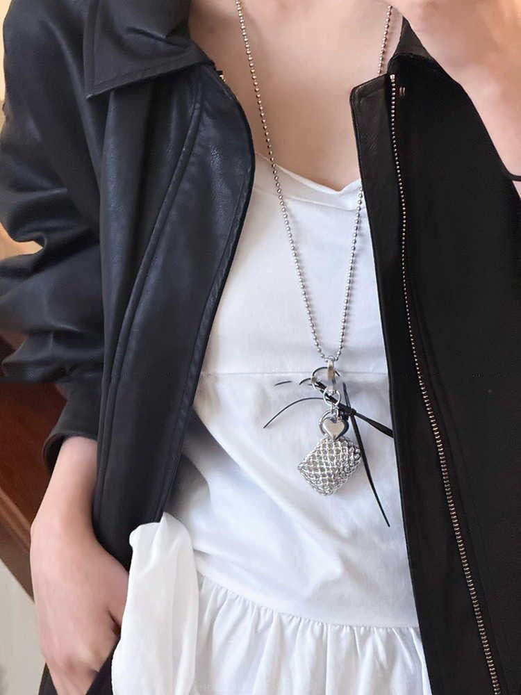 Wax Cord Openwork Flower Adjustable Necklace - view 7