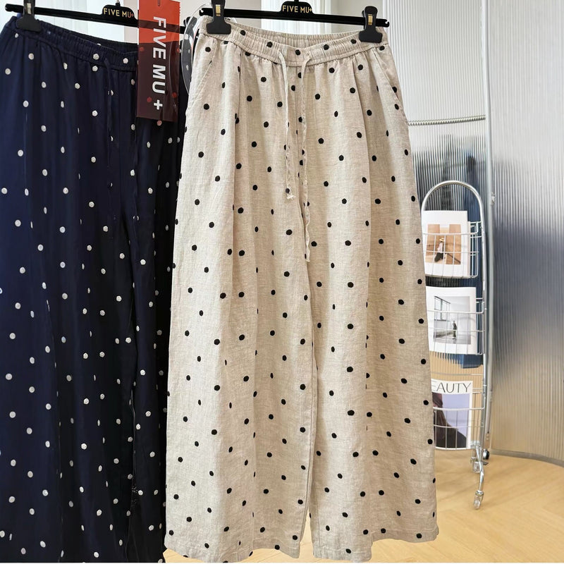 Summer Korean K-Pop Polka Dot Loose Pants