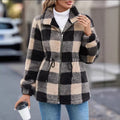 Fall-Winter Slimming Versatile Petite Wool Stand Collar Waist-Tie Jacket + Top