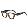 Presbyopia Glasses Retro Leopard Bag Flower Fashionable Seniors Single Vision Trendy Personality Big Frame Anti-Blue-Light Reading