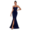 Women's Strapless Mermaid Slim Fit Sexy Premium Evening Gown Banquet Party