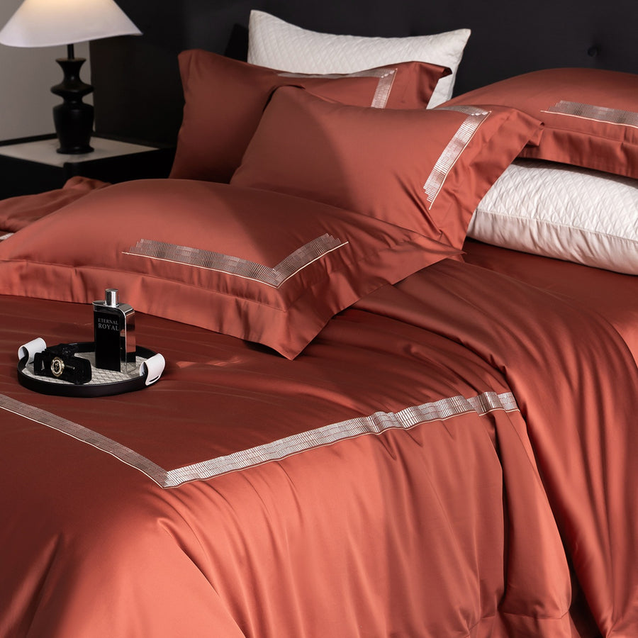 Embroidered Cotton 4-Piece Bedding Set – Elegant Select Collection - view 3