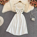 Bohemian Ethnic Style Embroidered Camisole Mid-Length Dress