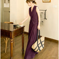 Summer French Elegant Linen Sleeveless Loose Pants + Top 2-Piece Set