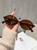 Book Nerd Small-Frame Versatile Women Sunglasses Amazon Influencer Oval Round Sunglasses Fashionable Wine Red Men Sunglasses