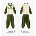 Boys' Lapel Polo Long Sleeve 2-Piece Set