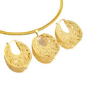 New Import Western Middle East Africa Gold Plated Necklace Earrings Set Fashionable Women 2-Piece Set Jewelry Set