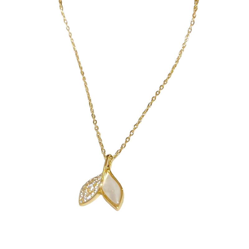 French Vintage Camellia Pearl Necklace - view 5
