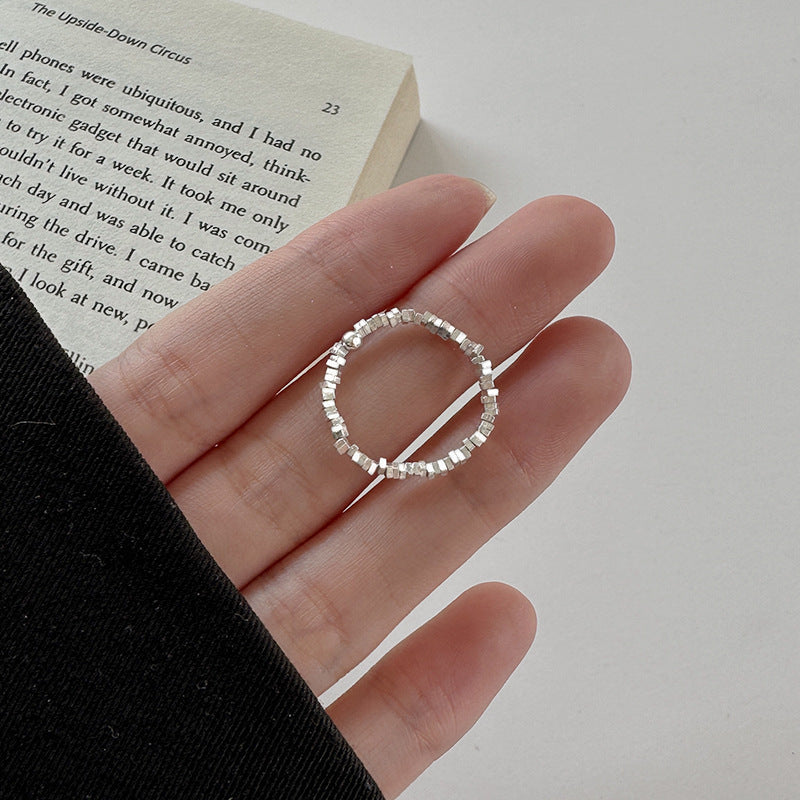 Minimalist Silver-Tone Open Ring - view 10