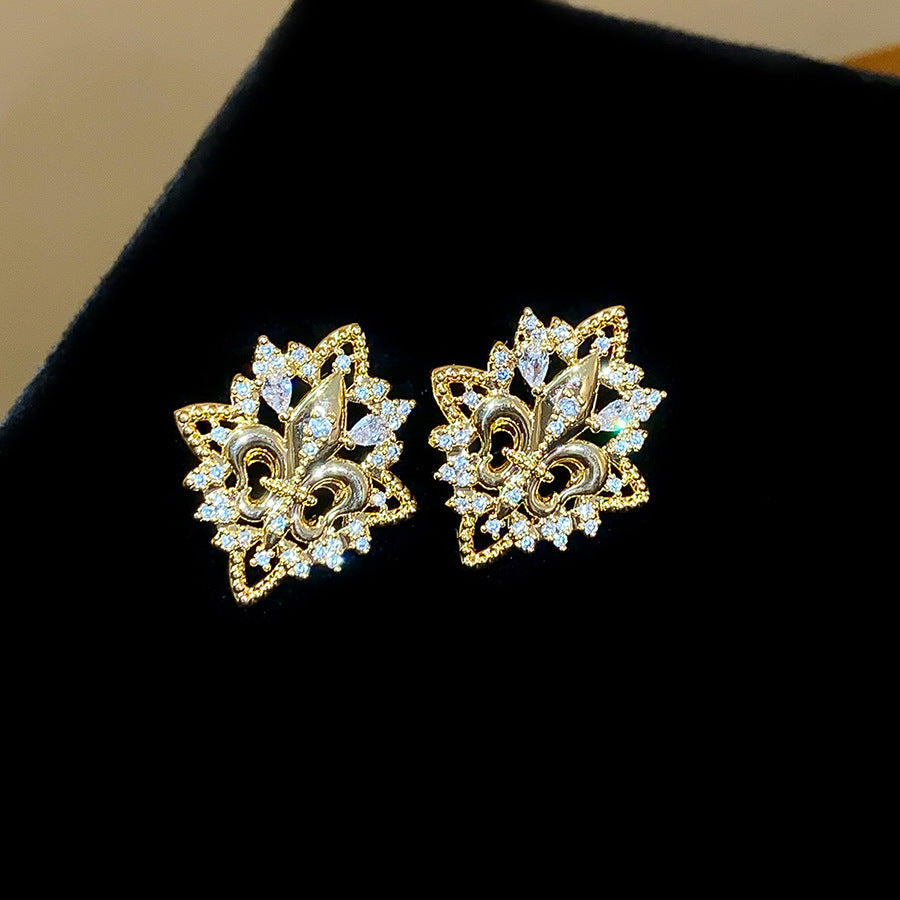 Rhinestone Butterfly Stud Earrings - view 12