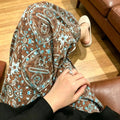 Summer Retro Casual Printed Lightweight Elastic Straight Leg Pants
