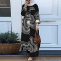 Fashion Long Sleeve Printed Shirt + Pants 2-Piece Set
