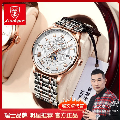Swiss Brand Waterproof Glow Date Style Quartz Mens Watch Ultra Thin TikTok AliExpress Bestseller Custom