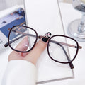 Chestnut Brown Stylish Photochromic Glasses Women With Rx Ultra-Light Glasses Frame Men Trendy Anti-Blue Plano