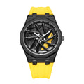 New Rotating Watch Men Wheel Hub Rotation Motion Quartz Watch Overseas Trendy Sports Waterproof Silicone Watch Drop Ship