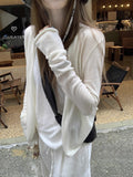 Women's Spring Korean Fashion Knit Sun-Protection Lightweight Cardigan + Top 2026 - Apricot