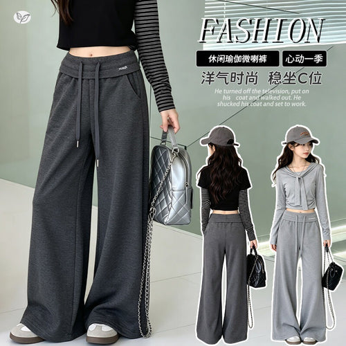 Girls' Flared Yoga Wide-Leg Pants