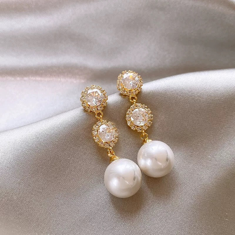 French Vintage Floral Pearl Earrings - view 11