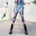 Summer Fashion Mesh Printed Lightweight Ankle-Length Pants