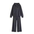 Fall-Winter Relaxed Knit Wool Sweater + Pants + Top 2-Piece Set