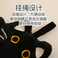 可爱黑猫挂式擦手巾厨房隔热垫加厚吸水不易掉毛清洁抹布儿童手帕