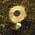 2024 New Gold Wave Pattern Statement Western Southeast Asia Bestseller Overseas Supply Bangle Quartz Watch Women In Stock