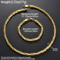 Western Trendy Necklace Bracelet Set Men Women Premium Simple Hip-Hop Line Spliced Cuban Chain Accessory