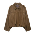 Women's Fall Casual Lapel Collar Jacket 2026 | Trendy Jacket - Olive Green
