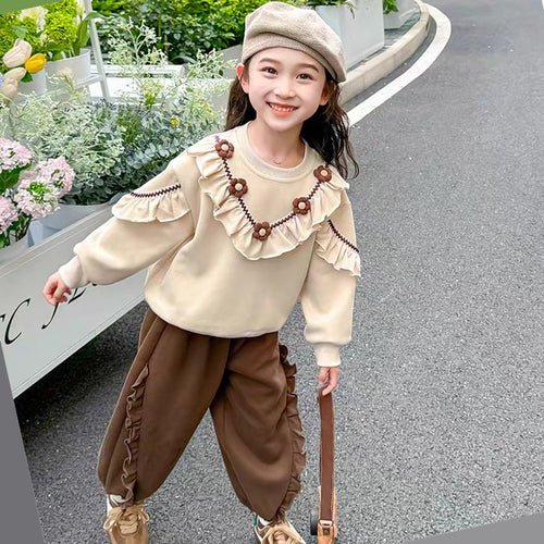 Girls' Stylish Two-Piece Set - Fall 2026 Trendy Outfit