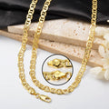 Amazon Overseas Simple Design Style Single Layer Gold Cutout Women Necklace Bracelet Set 2-Piece Set Western Niche