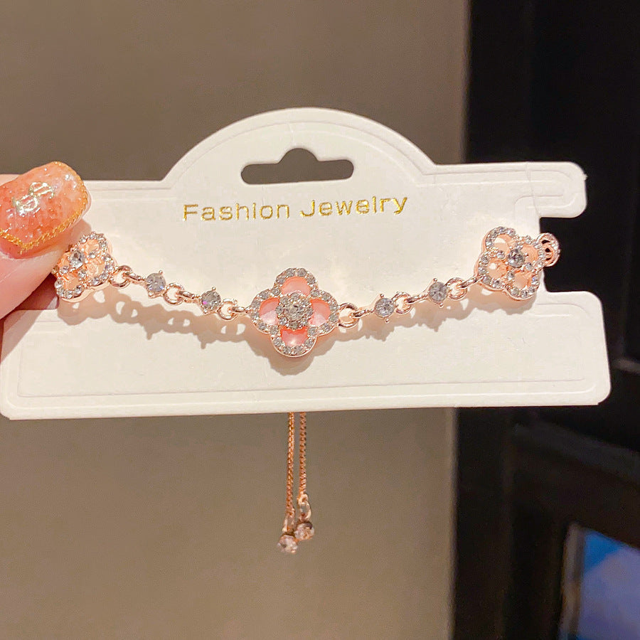 Zircon Flower Heart Pearl Bracelet - view 7