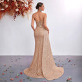 Women's Strapless Sequin Mermaid Sexy Classic Premium Socialite Evening Gown ...