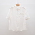 Nengmeng Seersucker Pocket 3/4 Sleeve Shirt