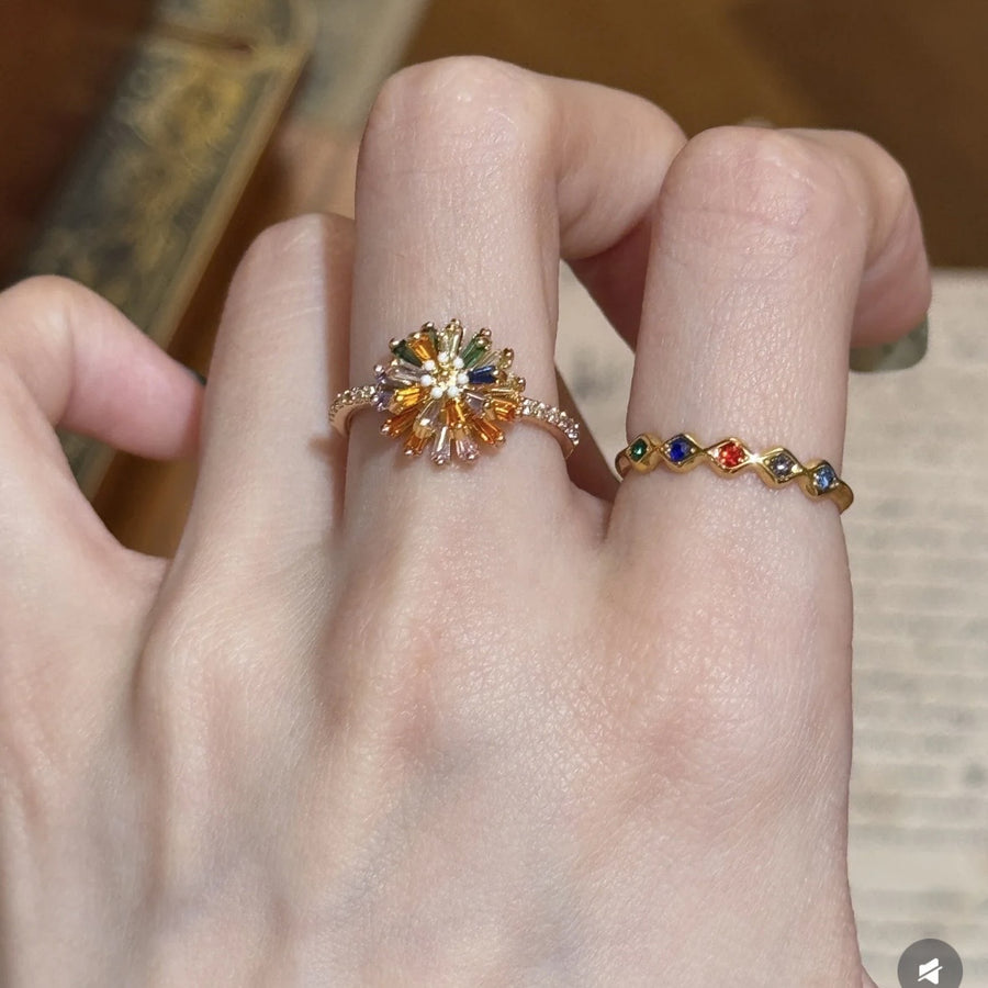 18K Gold-Plated Open-Ended Zircon Ring - view 3