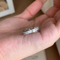 S925纯银复古蕾丝鸢尾花镶钻戒指女开口可调节小众高级感轻奢百搭