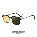 Retro Square Men Browline Frame UV-Proof Sunglasses Day/Night Driving Photochromic Night Vision Goggles