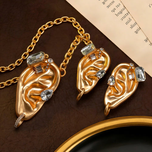Western Vintage Ear Drop Evil Magic Western French Premium Accessory Set Heavy-Duty Set Rhinestone Ear Drop