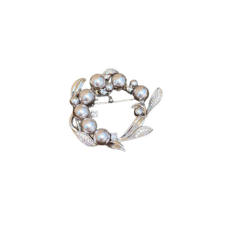 Rhinestone Butterfly Pearl Brooch - view 5