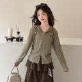 Girls' Double-Zip Hoodie & Wide-Leg Pants Set
