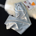 Fall-Winter Petite Lined Elastic Wide Leg Straight Leg Pants