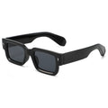 Retro Square Simple Sunglasses 2025 Overseas Premium Face-Slimming Unisex Stud Arrow Sunglasses