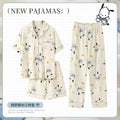 Women's Summer Japanese Short Sleeve Cardigan + Pants 3-Piece Set 2026 - 3-Piece Set Cardigan Apricot