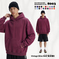 ARTIE Men's Retro 365G Washed Distressed Frayed Edge Fleece-Lined Hoodie
